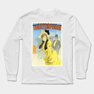 THEATROPHONE Belle Epoque Parisian Woman Art by Jules Cheret Long Sleeve T-Shirt